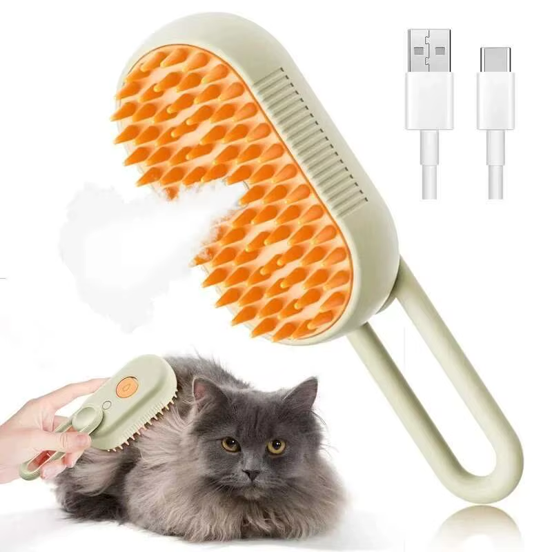 Smart Steam Pet Brush – Gentle Grooming & Hair Removal for Cats & Dogs